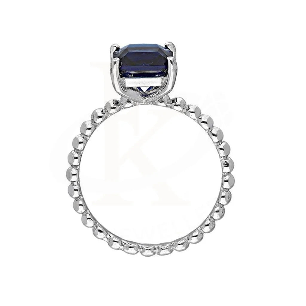 Italian Silver 925 Blue Solitaire Ring - Fkjrnsl3493 Rings