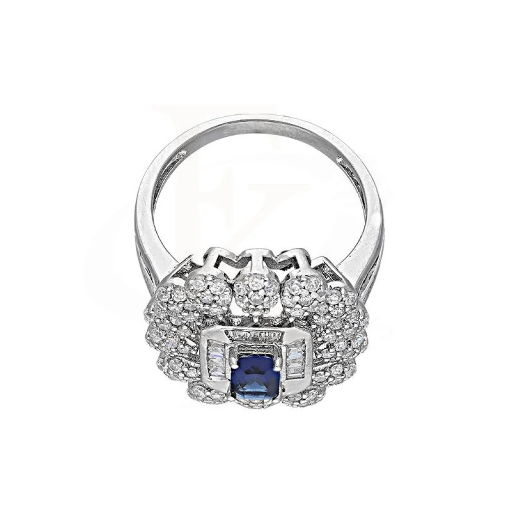 Italian Silver 925 Blue Solitaire Ring - Fkjrnsl3508 Rings