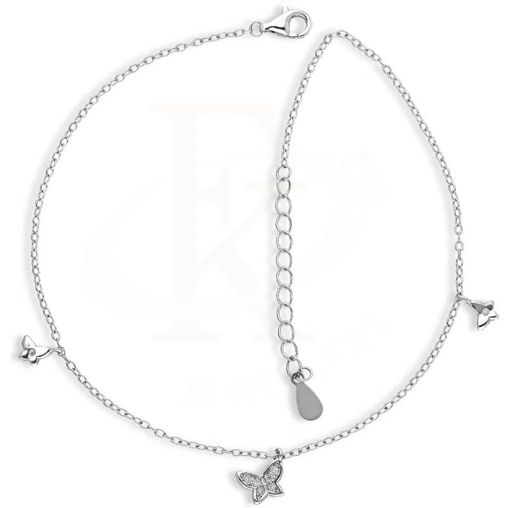 Sterling Silver 925 Butterflies Anklet - Fkjanklsl2013 Anklets