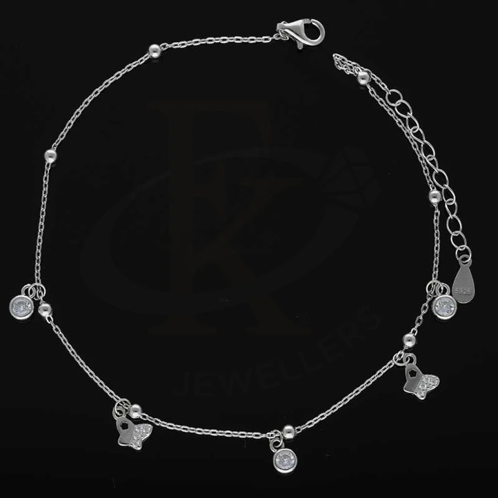 Sterling Silver 925 Butterflies Anklet - Fkjanklsl2019 Anklets