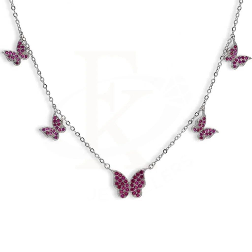 Sterling Silver 925 Butterflies Necklace - Fkjnklsl2976 Necklaces