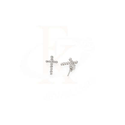 Sterling Silver 925 Cross Stud Earrings - Fkjernsl7969