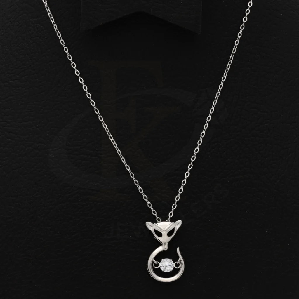 Sterling Silver 925 Crystal Animal Fox Necklace - Fkjnklsl8592 Necklaces