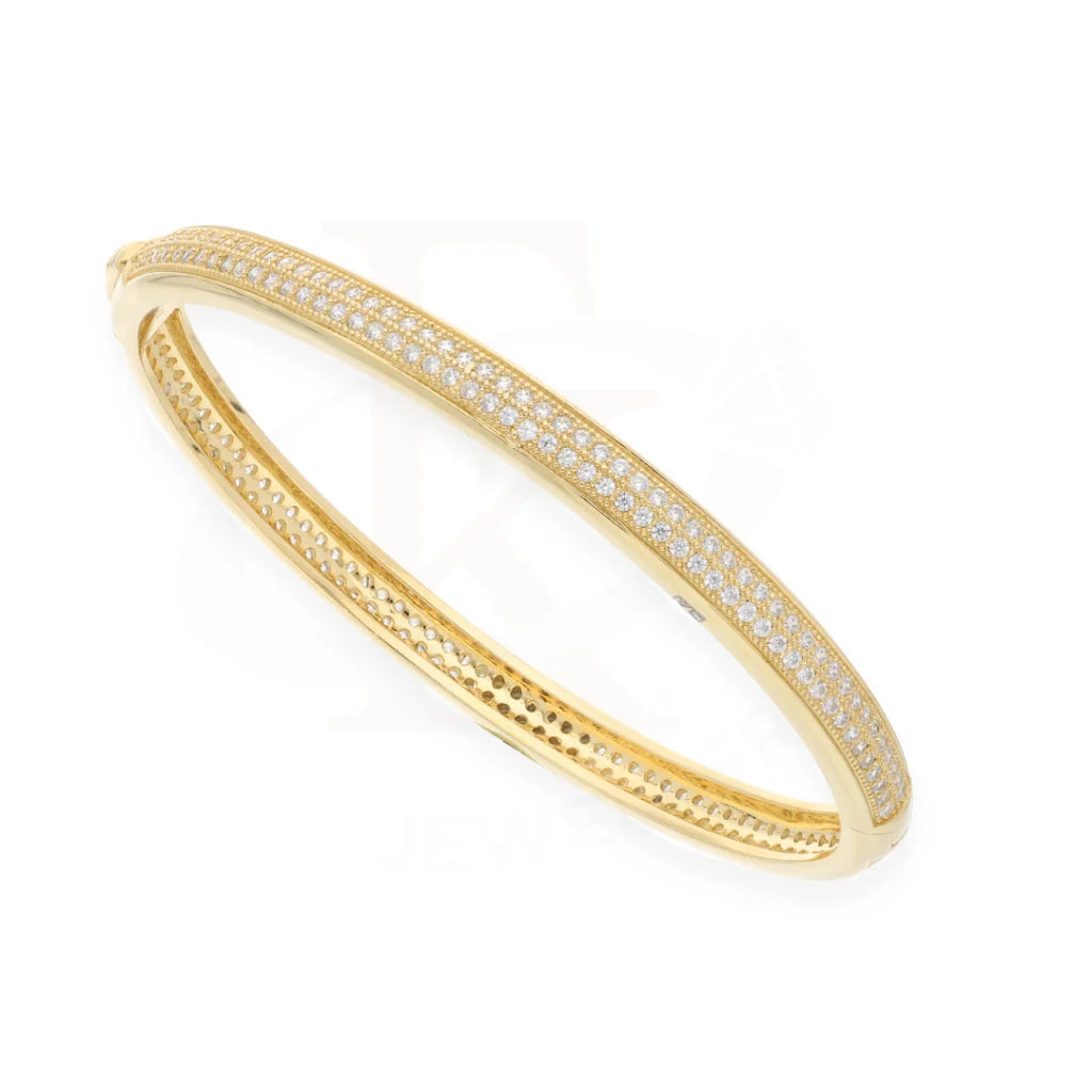 Sterling Silver 925 Cubic Zircon Pave Bangle - Fkjbngsl7930 Bangles