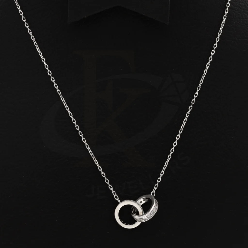 Sterling Silver 925 Double Attached Ring Necklace - Fkjnklsl5886 Necklaces