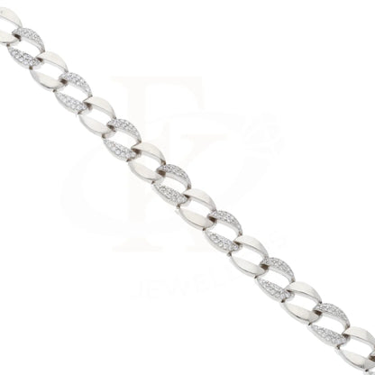 Sterling Silver 925 Embedded Cuban Hand Chain Bracelet - Fkjbrlsl8642 Bracelets