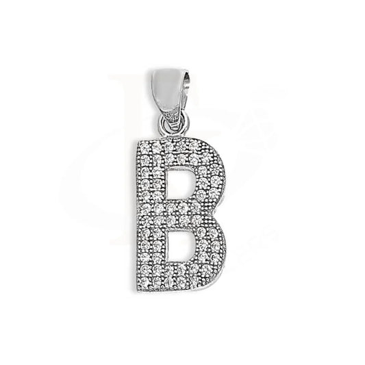 Italian Silver 925 Exquisite Alphabet Pendant - Fkjpndsl2000 Letter B / 1.58 Grams Pendants