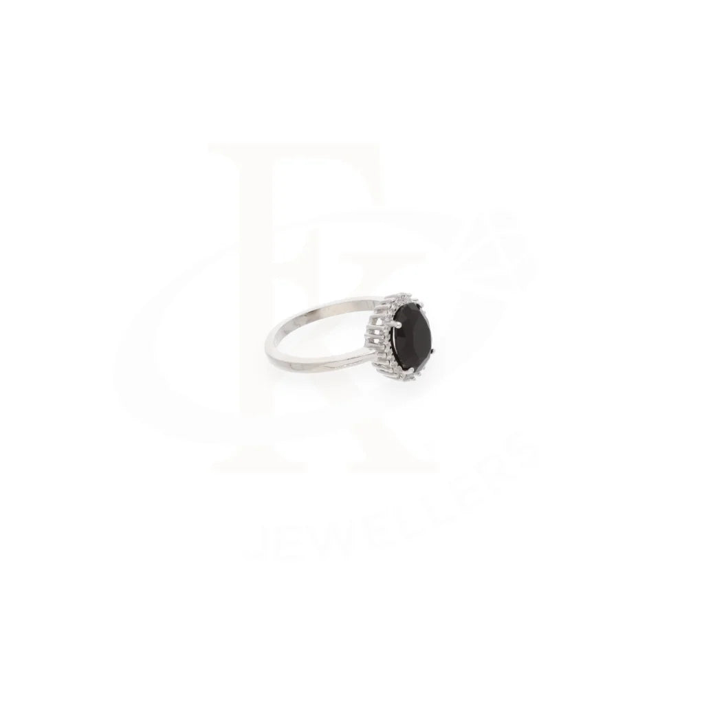 Sterling Silver 925 Faceted Black Topaz Mens Solitaire Ring - Fkjrnsl8290 Rings