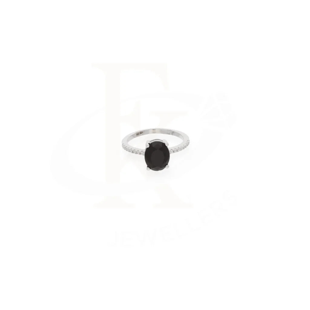 Sterling Silver 925 Faceted Black Topaz Mens Solitaire Ring - Fkjrnsl8294 Rings