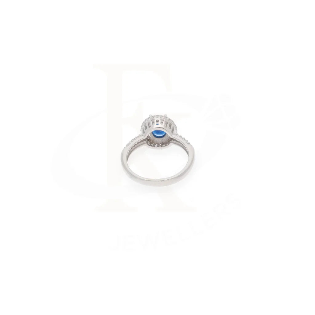 Sterling Silver 925 Faceted Dark Blue Topaz Mens Solitaire Ring - Fkjrnsl8299 Rings