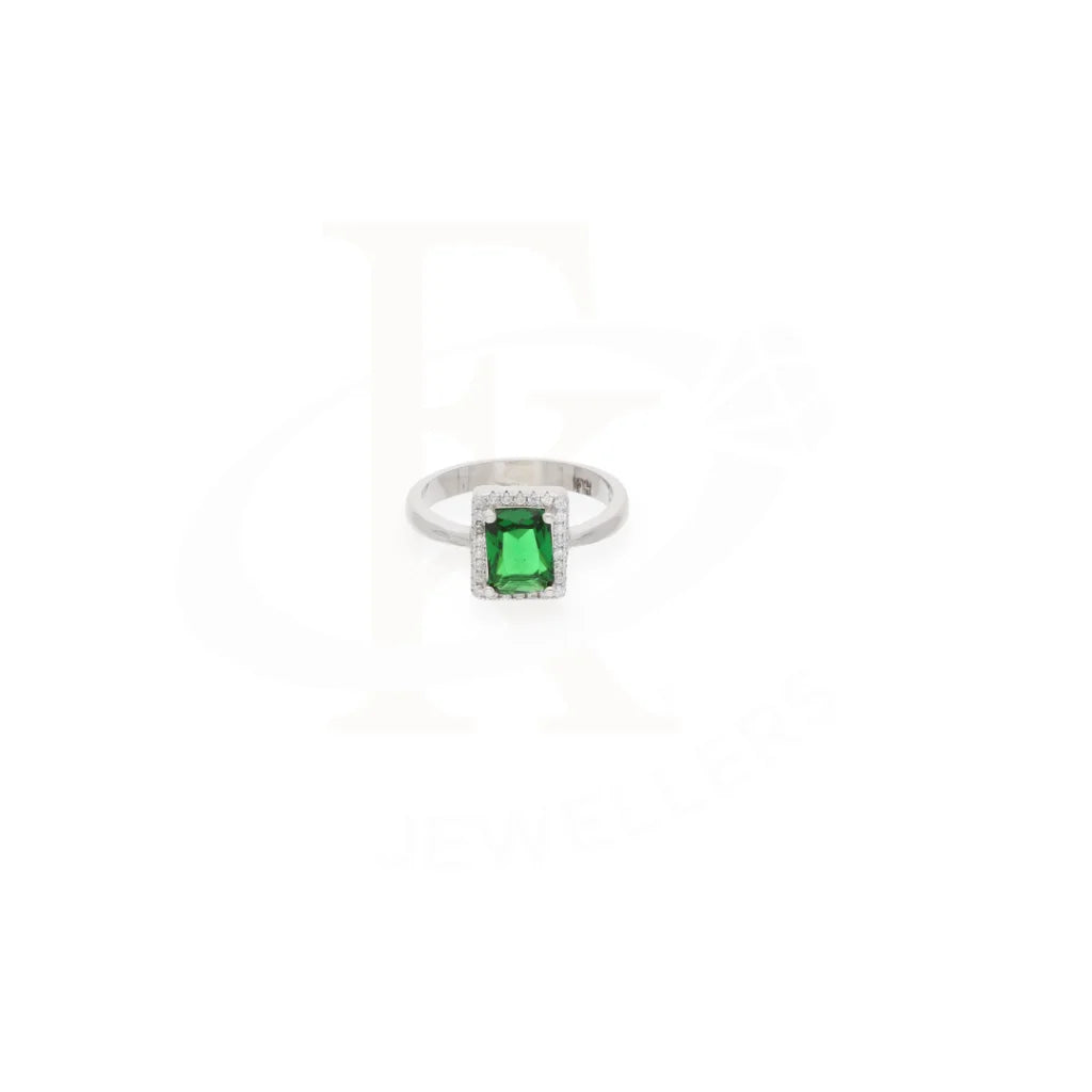 Sterling Silver 925 Faceted Green Topaz Mens Solitaire Ring - Fkjrnsl8277 Rings