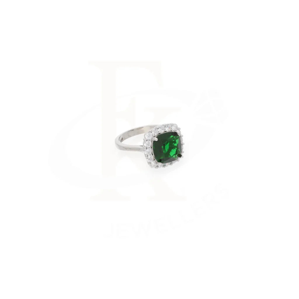 Sterling Silver 925 Faceted Green Topaz Mens Solitaire Ring - Fkjrnsl8278 Rings