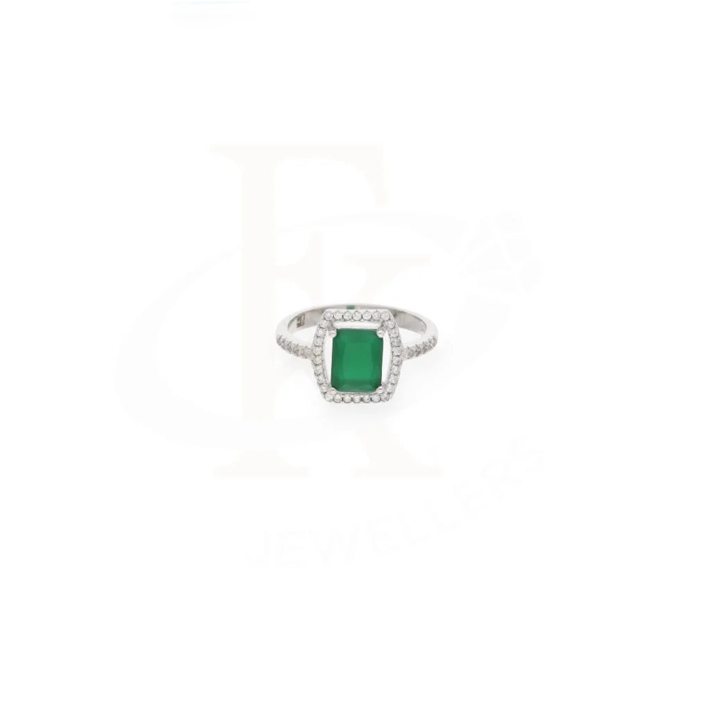 Sterling Silver 925 Faceted Green Topaz Mens Solitaire Ring - Fkjrnsl8279 Rings