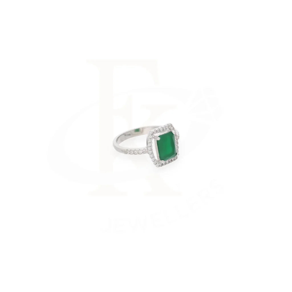 Sterling Silver 925 Faceted Green Topaz Mens Solitaire Ring - Fkjrnsl8279 Rings