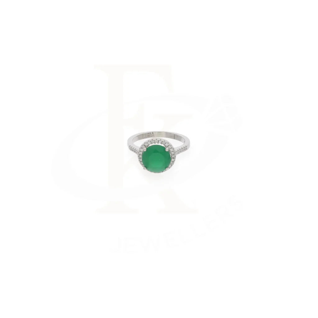 Sterling Silver 925 Faceted Green Topaz Mens Solitaire Ring - Fkjrnsl8281 Rings