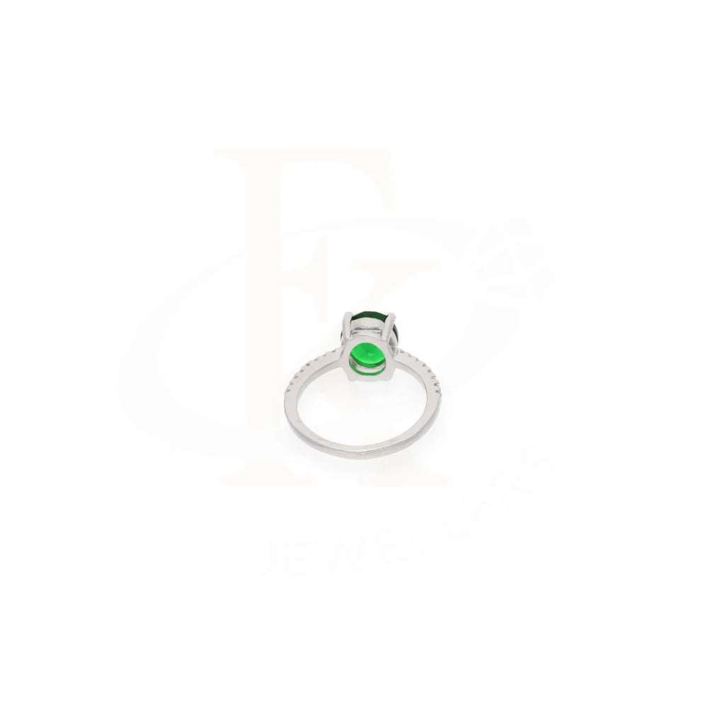 Sterling Silver 925 Faceted Green Topaz Mens Solitaire Ring - Fkjrnsl8282 Rings