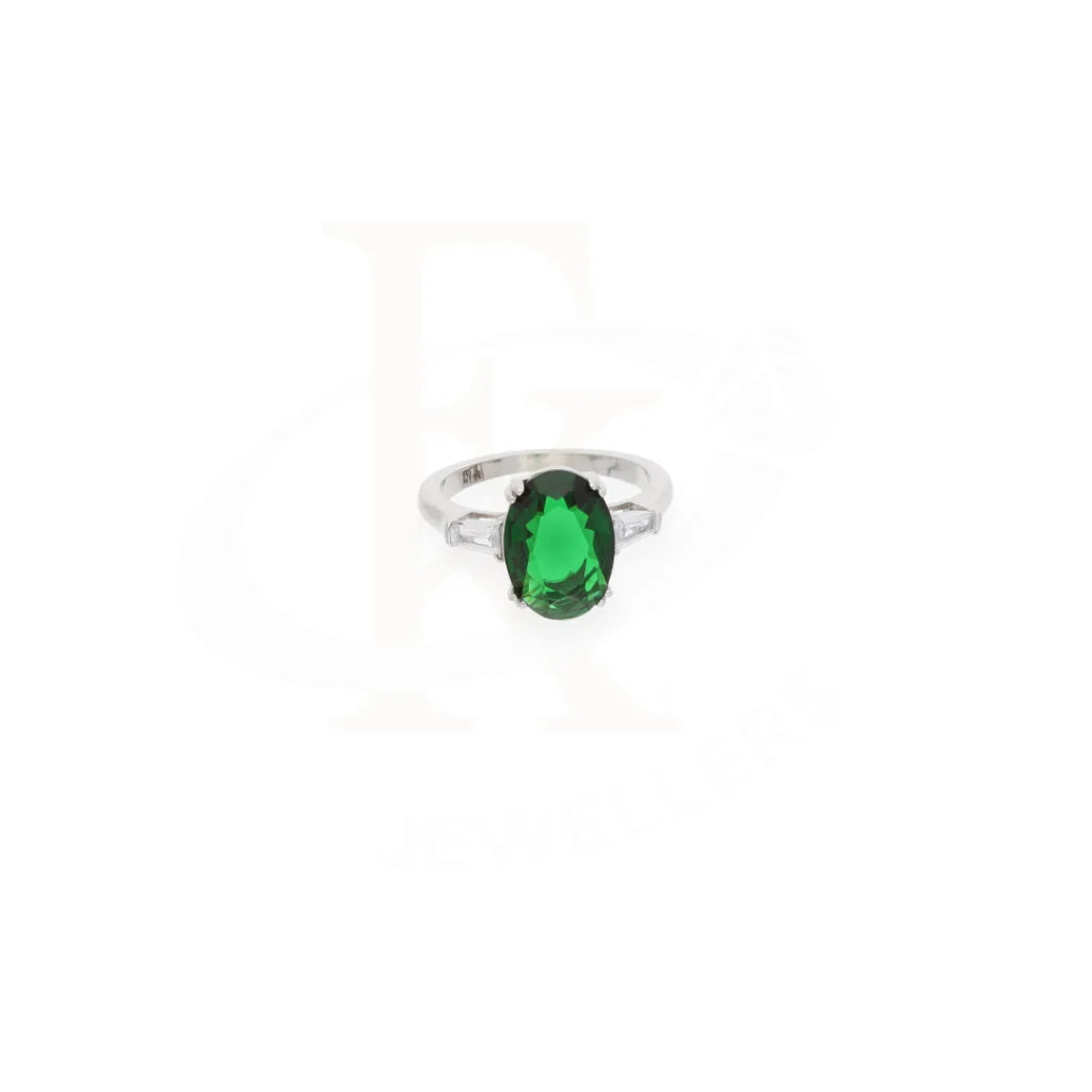 Sterling Silver 925 Faceted Green Topaz Mens Solitaire Ring - Fkjrnsl8283 Rings