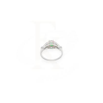 Sterling Silver 925 Faceted Green Topaz Mens Solitaire Ring - Fkjrnsl8285 Rings