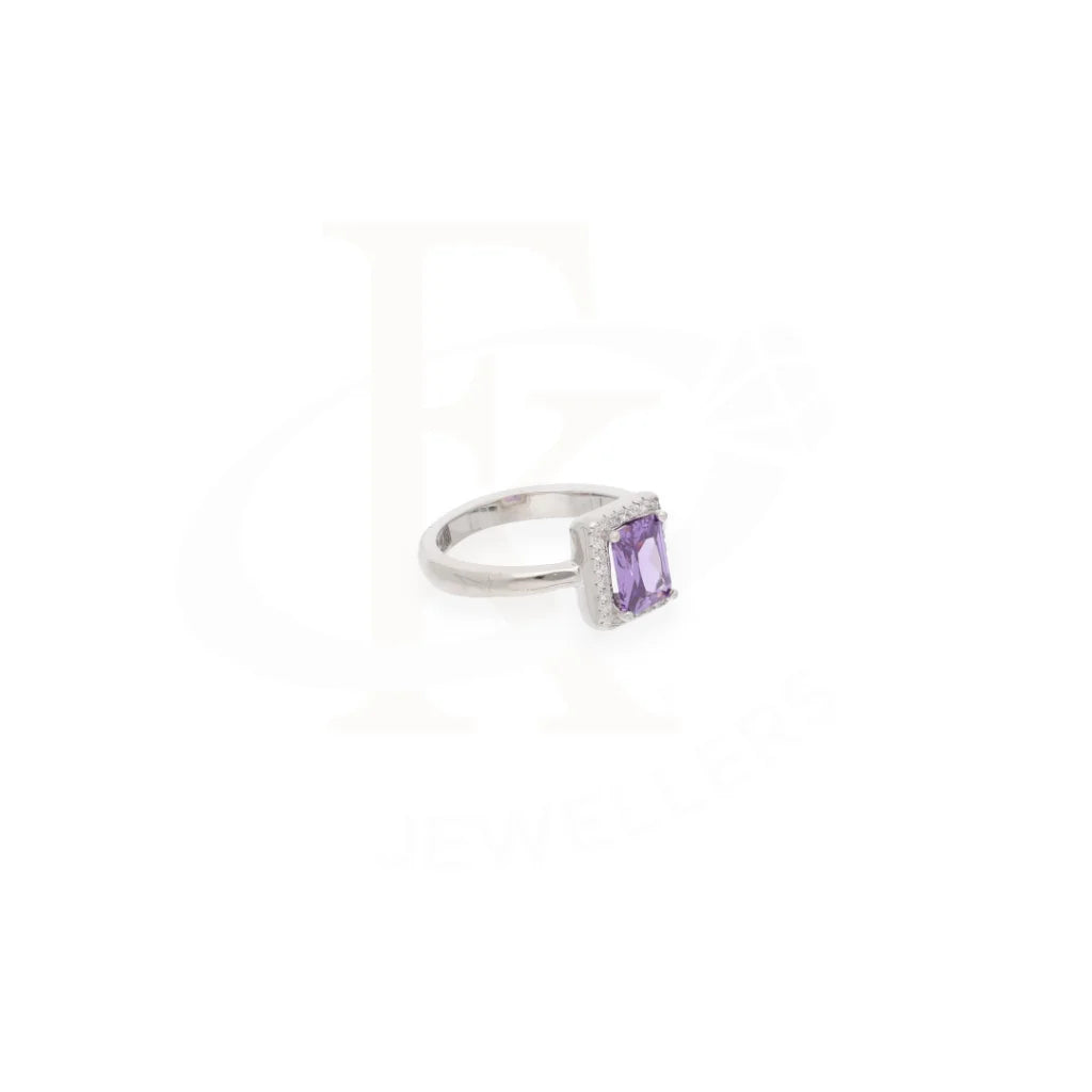 Sterling Silver 925 Faceted Purple Topaz Mens Solitaire Ring - Fkjrnsl8263 Rings