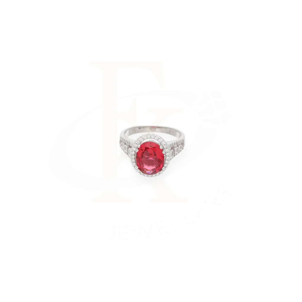 Sterling Silver 925 Faceted Red Topaz Mens Solitaire Ring - Fkjrnsl8265 Rings