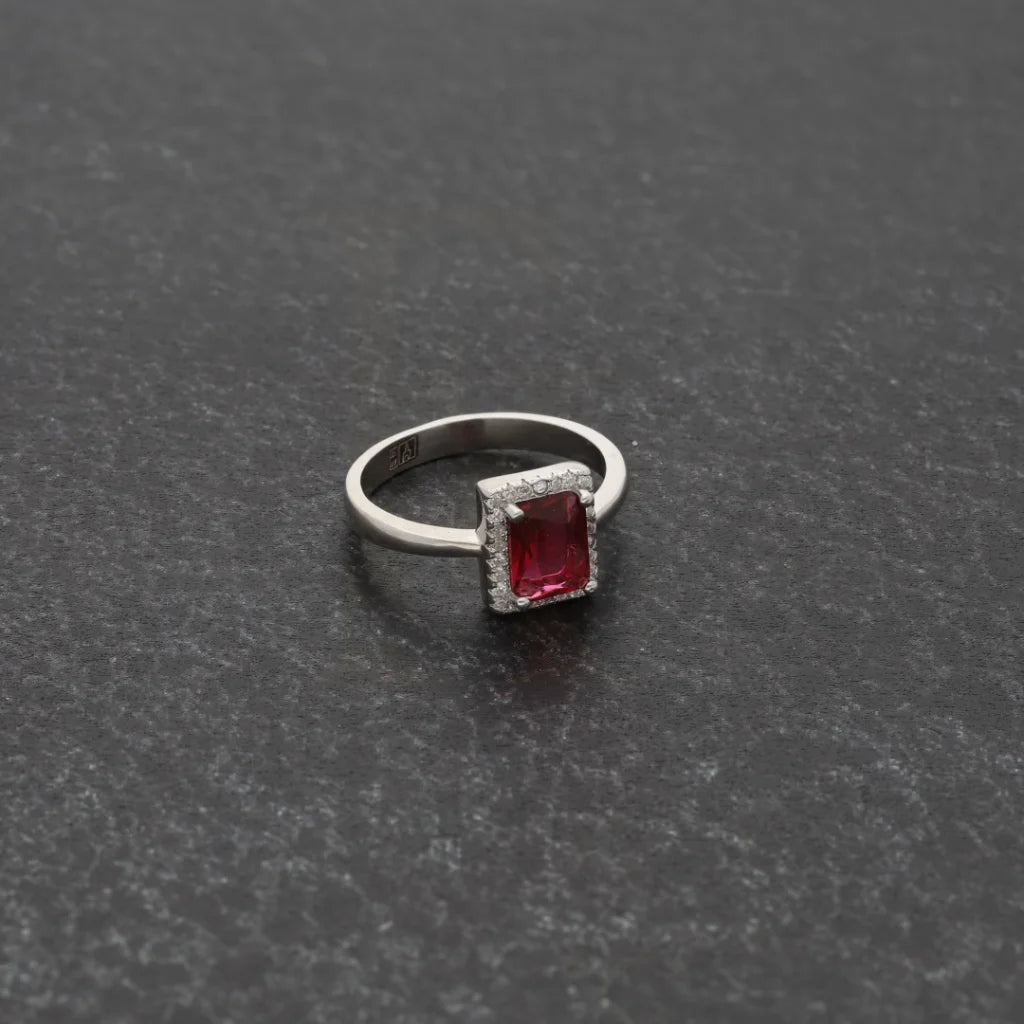 Sterling Silver 925 Faceted Red Topaz Mens Solitaire Ring - Fkjrnsl8273 Rings