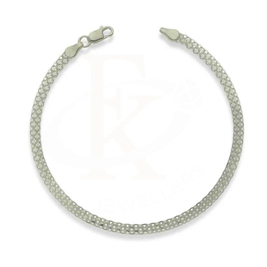 Sterling Silver 925 Flat Chain Bracelet - Fkjbrlsl2960 Bracelets