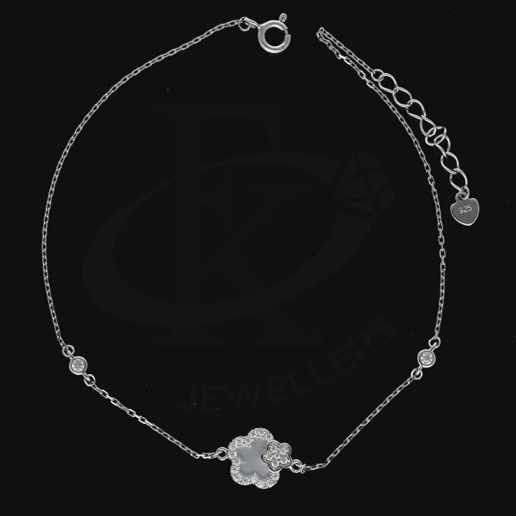 Sterling Silver 925 Flower Anklet - Fkjanklsl2029 Anklets