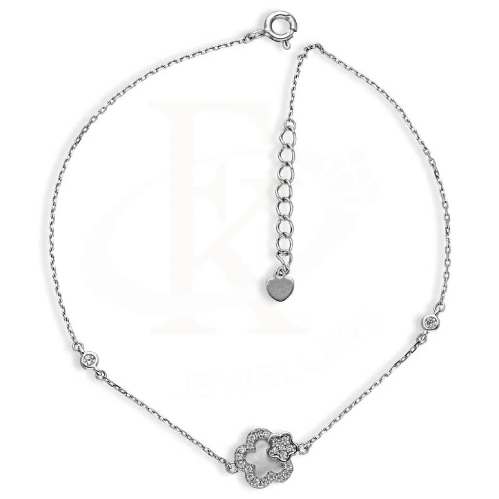 Sterling Silver 925 Flower Anklet - Fkjanklsl2029 Anklets