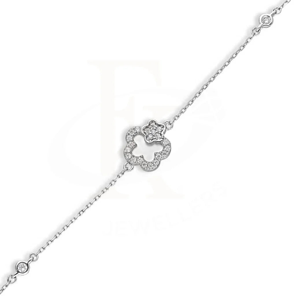 Sterling Silver 925 Flower Anklet - Fkjanklsl2029 Anklets