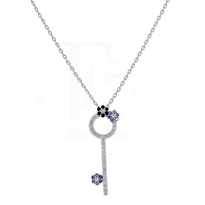 Italian Silver 925 Flower Key Necklace - Fkjnkl1888 Necklaces