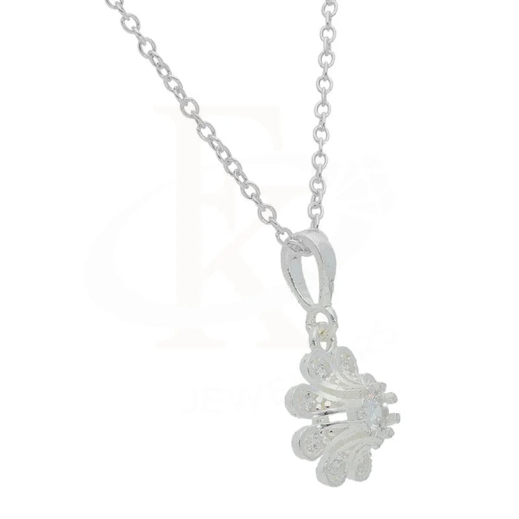 Italian Silver 925 Flower Pendant Set (Necklace Earrings And Ring) - Fkjnklst1978 Sets