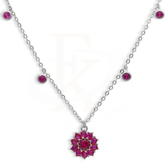 Sterling Silver 925 Flower Shaped Necklace - Fkjnklsl2956 Necklaces