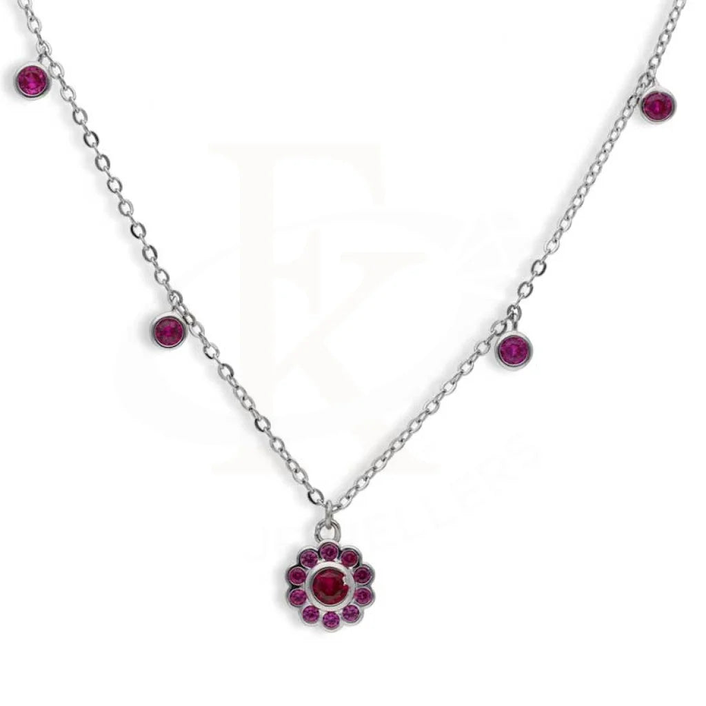 Sterling Silver 925 Flower Shaped Necklace - Fkjnklsl2966 Necklaces