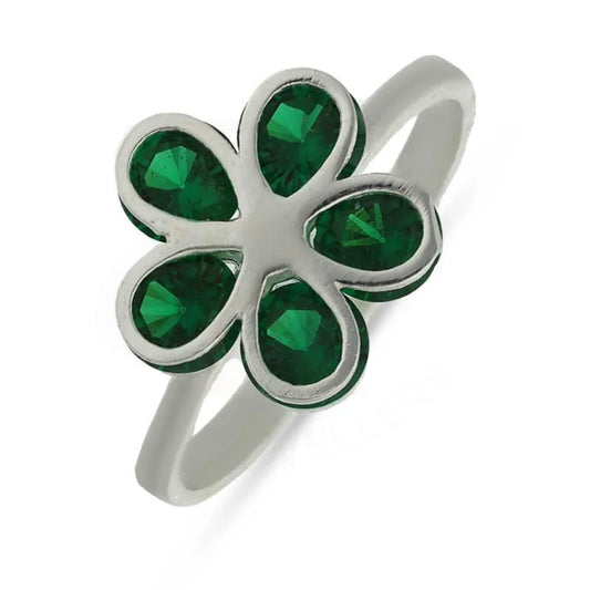 Sterling Silver 925 Flower Shaped Ring - Fkjrnsl3775 Rings