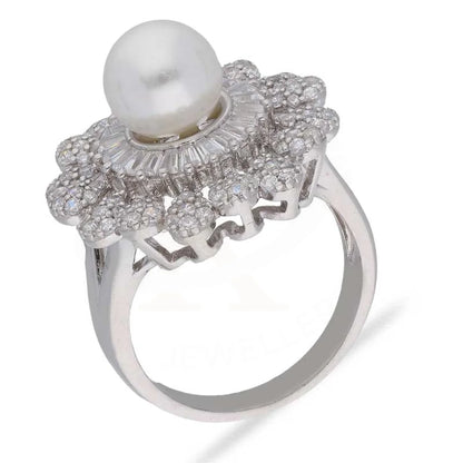 Sterling Silver 925 Flower Shaped With Pearl Ring - Fkjrnsl3652 Rings