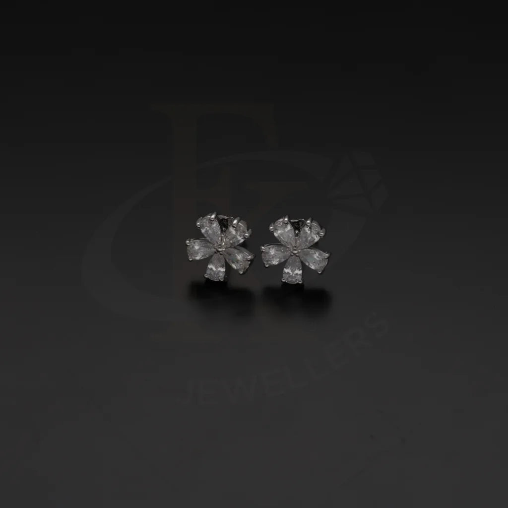 Sterling Silver 925 Flower Stud Earrings - Fkjernsl7970