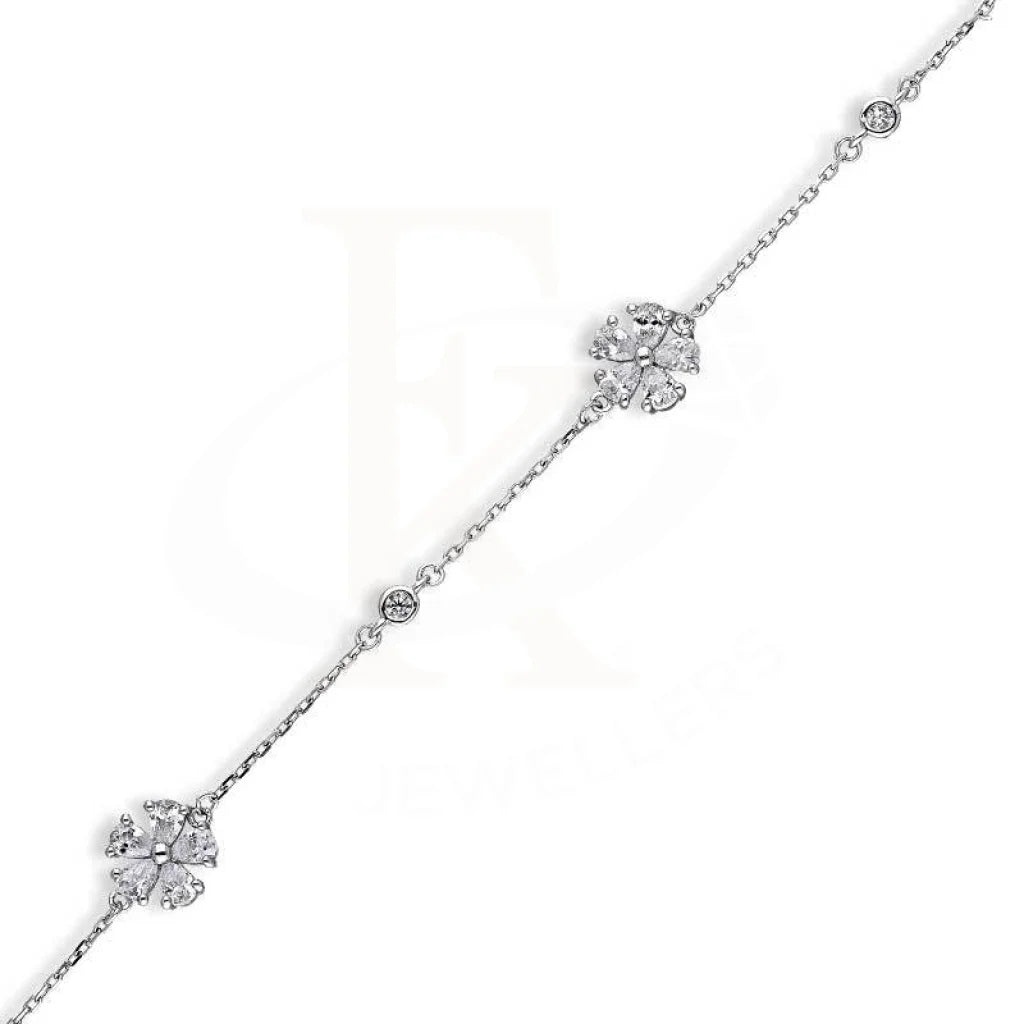 Sterling Silver 925 Flowers Anklet - Fkjanklsl2028 Anklets