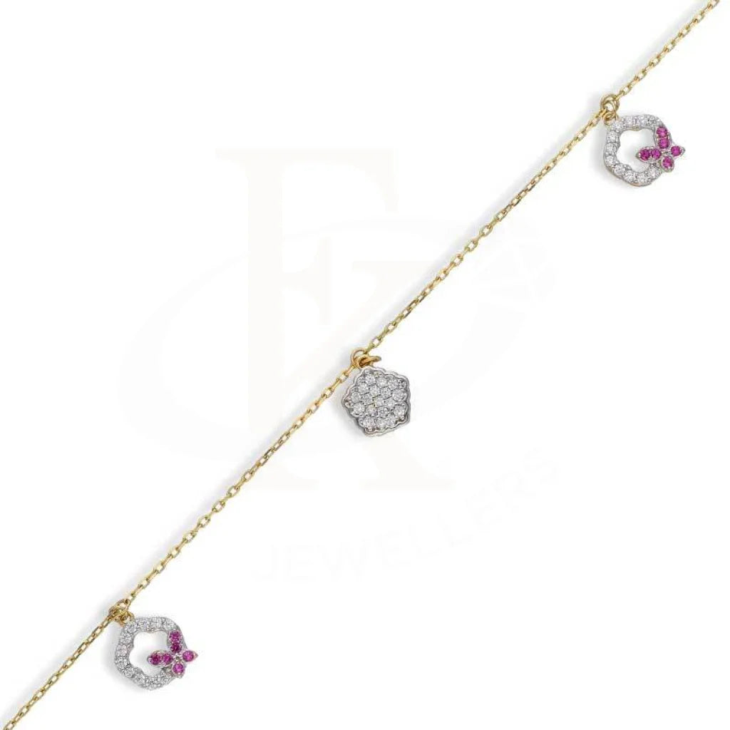 Sterling Silver 925 Gold Plated Butterfly Anklet - Fkjanklsl2022 Anklets