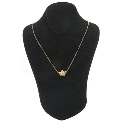 Italian Silver 925 Gold Plated Crown Necklace - Fkjnklsl2181 Necklaces