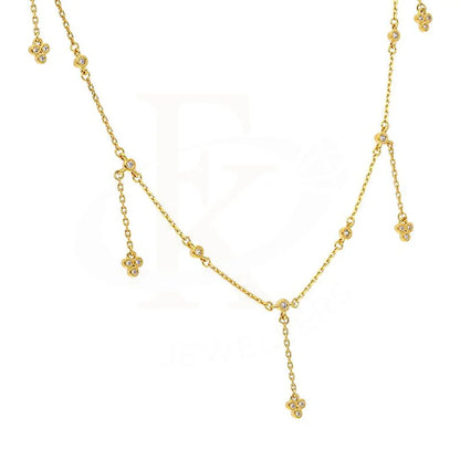 Sterling Silver 925 Gold Plated Flowers Necklace - Fkjnklsl2910 Necklaces