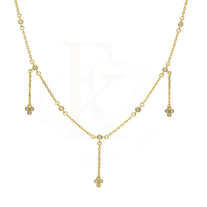 Sterling Silver 925 Gold Plated Flowers Necklace - Fkjnklsl2910 Necklaces