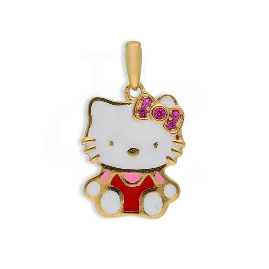 Sterling Silver 925 Gold Plated Hello Kitty Pendant - Fkjpndsl3001 Pendants