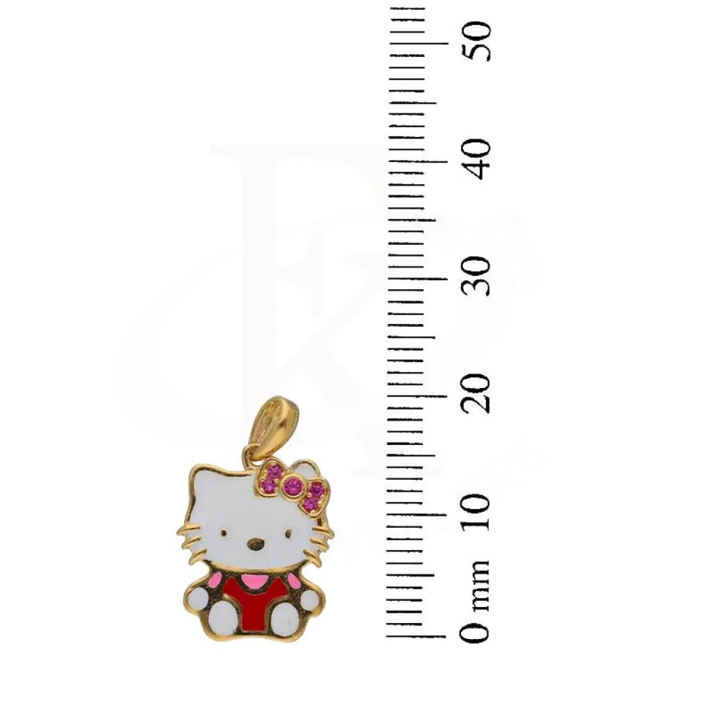 Sterling Silver 925 Gold Plated Hello Kitty Pendant - Fkjpndsl3001 Pendants