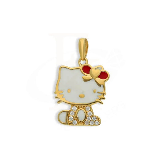 Sterling Silver 925 Gold Plated Hello Kitty Pendant - Fkjpndsl3096 Pendants