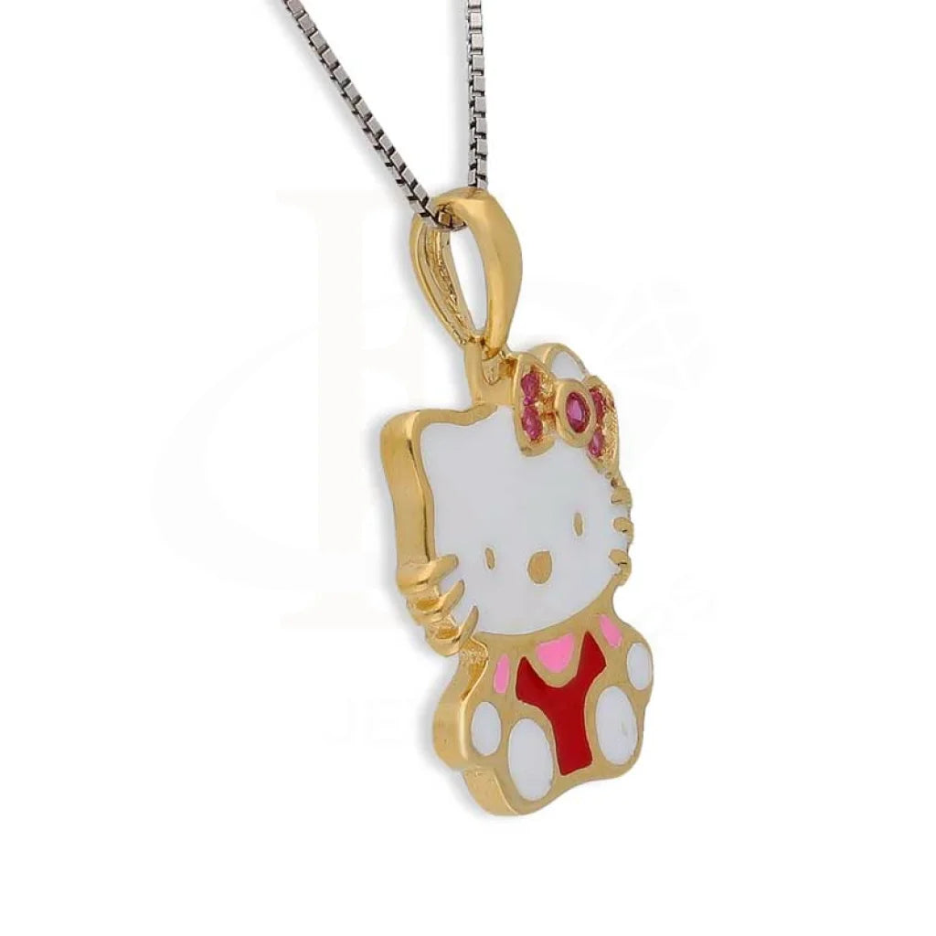 Sterling Silver 925 Gold Plated Necklace (Chain With Hello Kitty Pendant) - Fkjnklsl3001 Necklaces