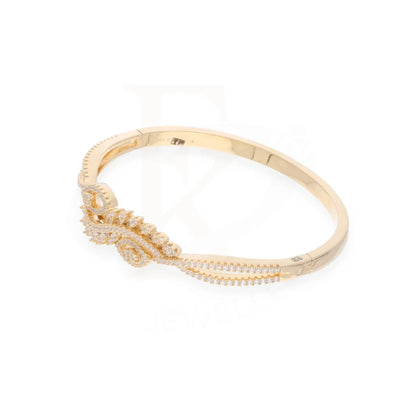Sterling Silver 925 Gold Plated Zircon Bangle - Fkjbngsl7934 Bangles