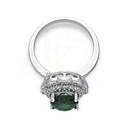 Italian Silver 925 Green Oval Shaped Solitaire Ring - Fkjrnsl3519 Rings