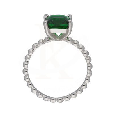 Italian Silver 925 Green Solitaire Ring - Fkjrnsl3495 Rings