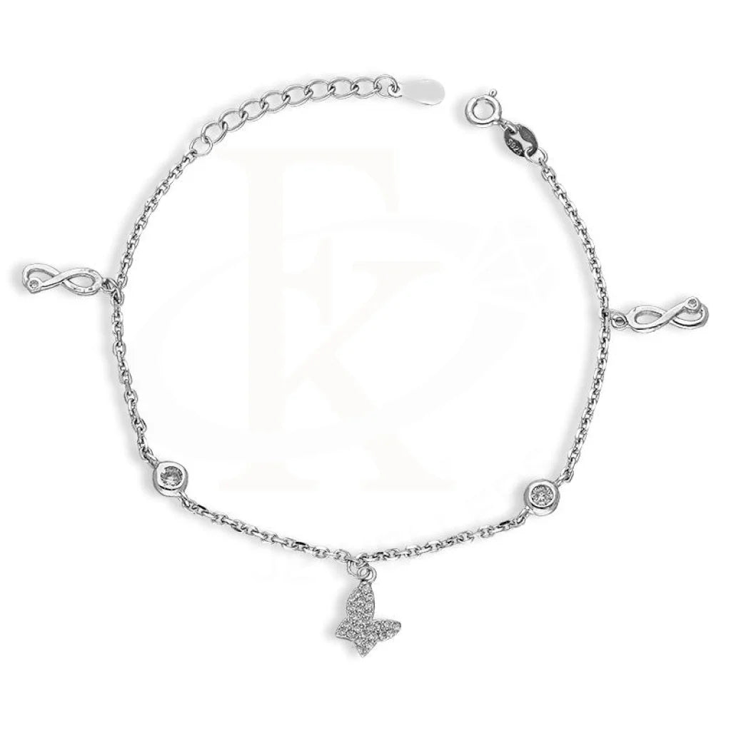 Italian Silver 925 Hanging Butterfly And Infinity Bracelet - Fkjbrlsl2618 Bracelets