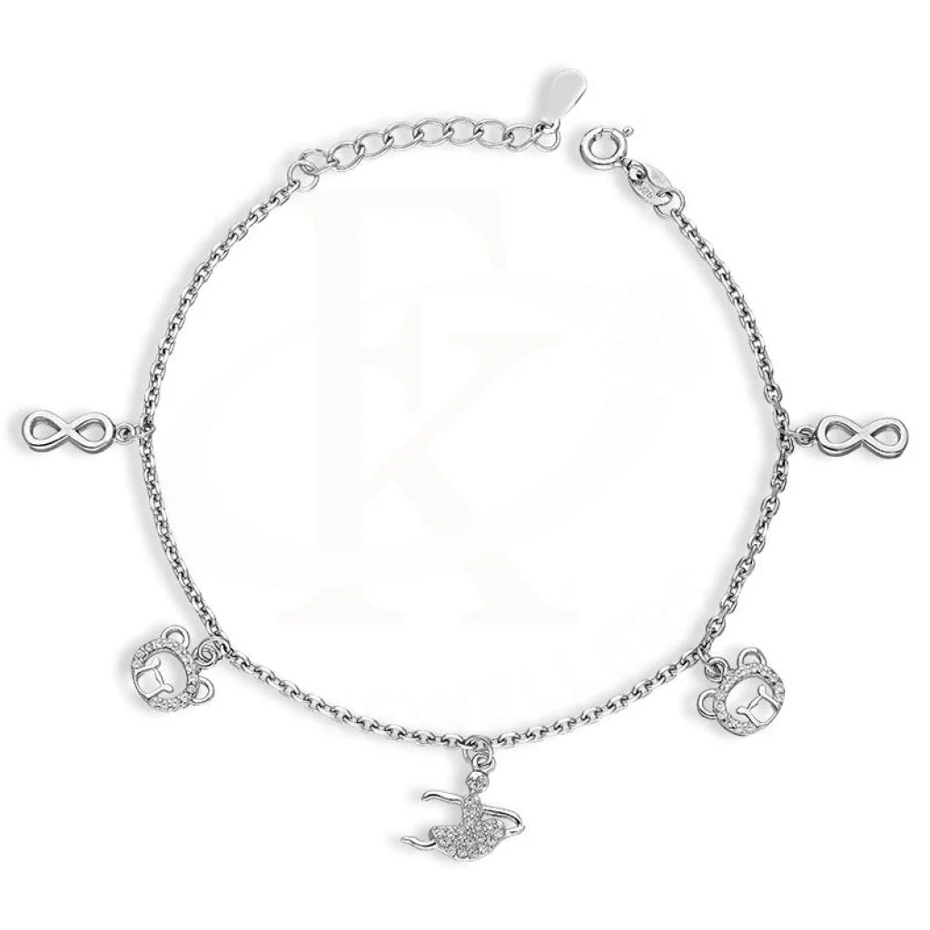 Italian Silver 925 Hanging Charms Bracelet - Fkjbrlsl2619 Bracelets